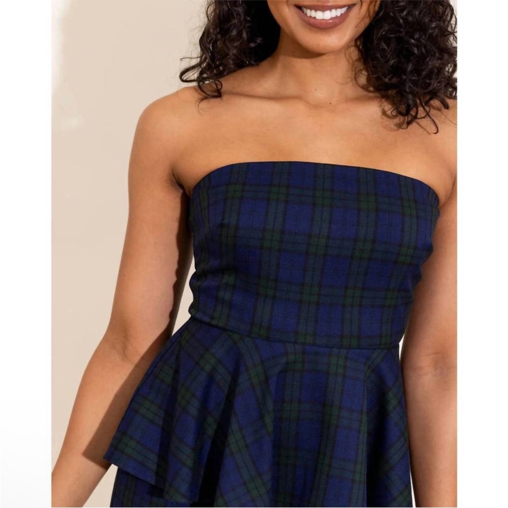 New Alden Adair Melissa Tartan Top size Small